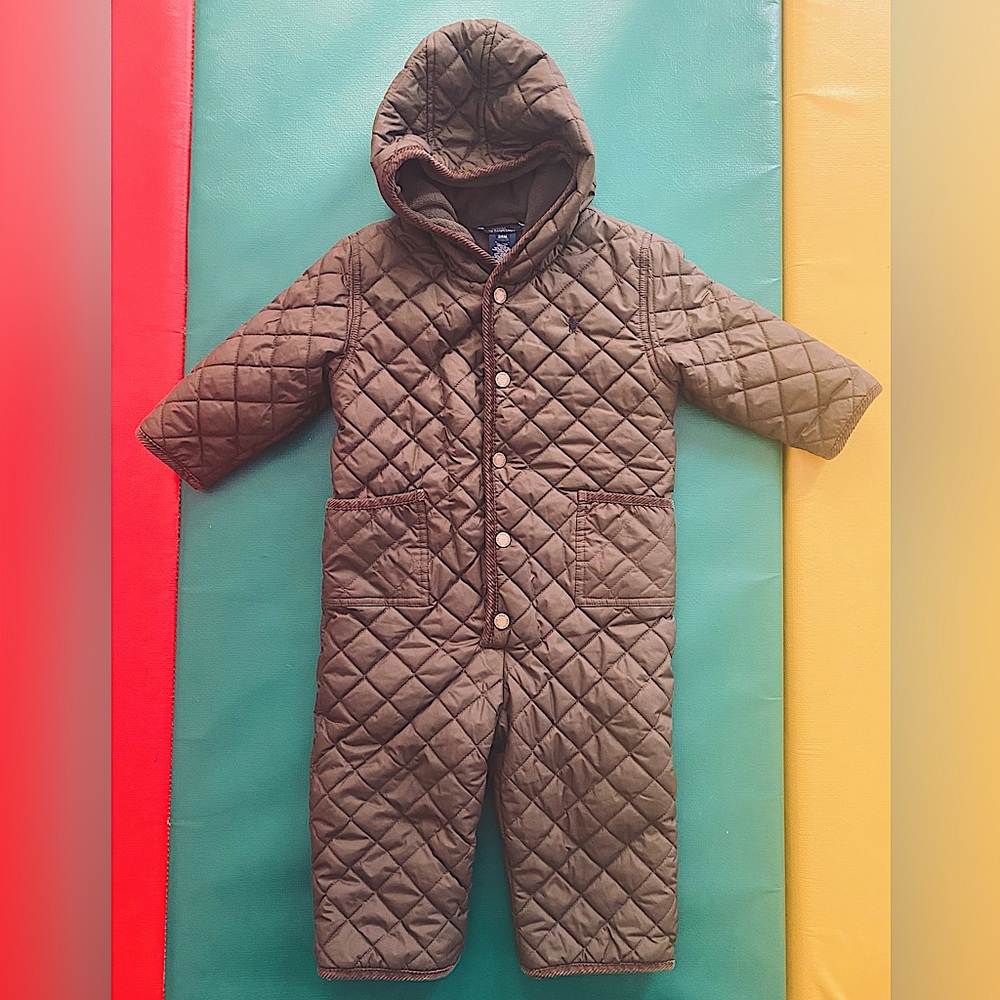 Ready for Fall/Winter Ralph Lauren Forest Green Baby Quilted Bunting